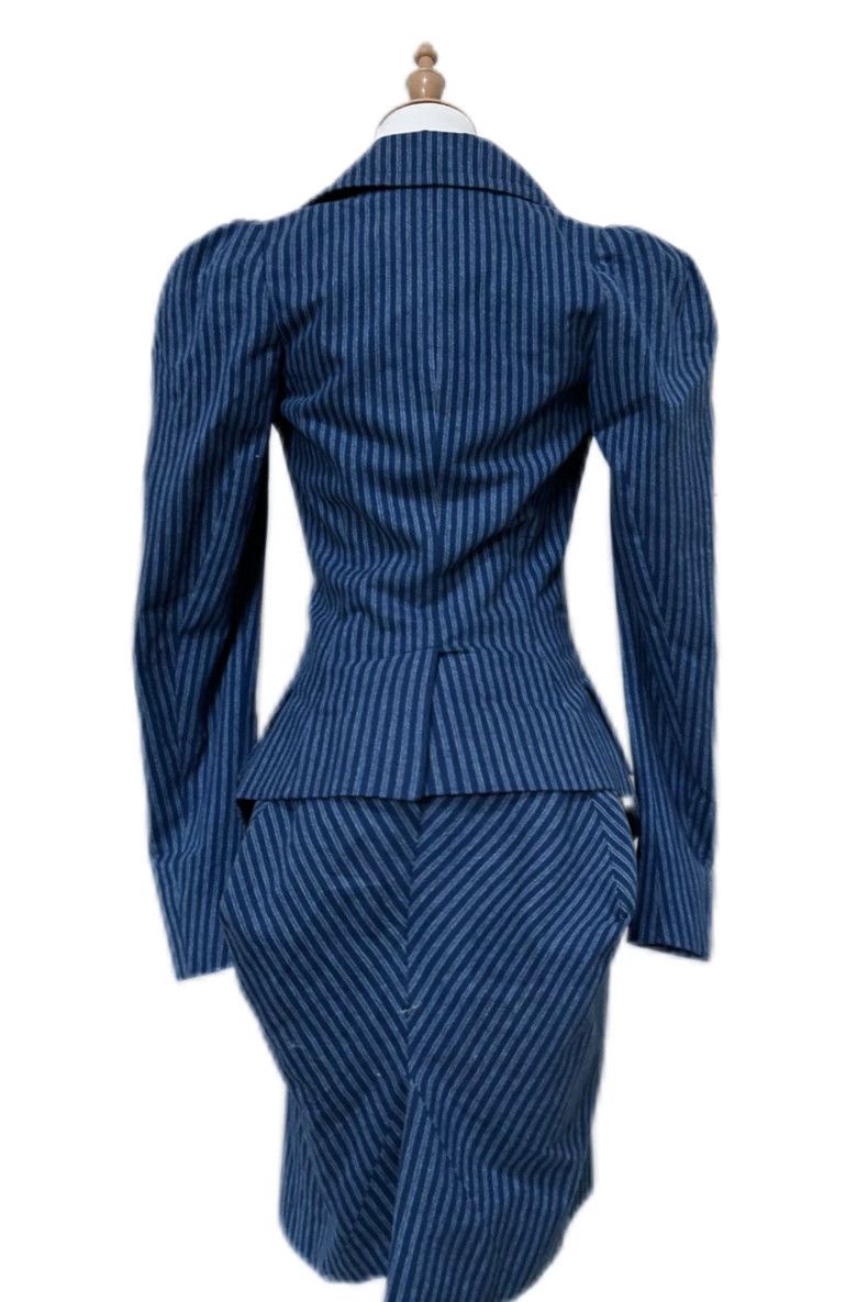 Vivienne Westwood Vivienne Westwood Dark blue striped main line suit Size XS / US 0-2 / IT 36-38 - 3 Thumbnail