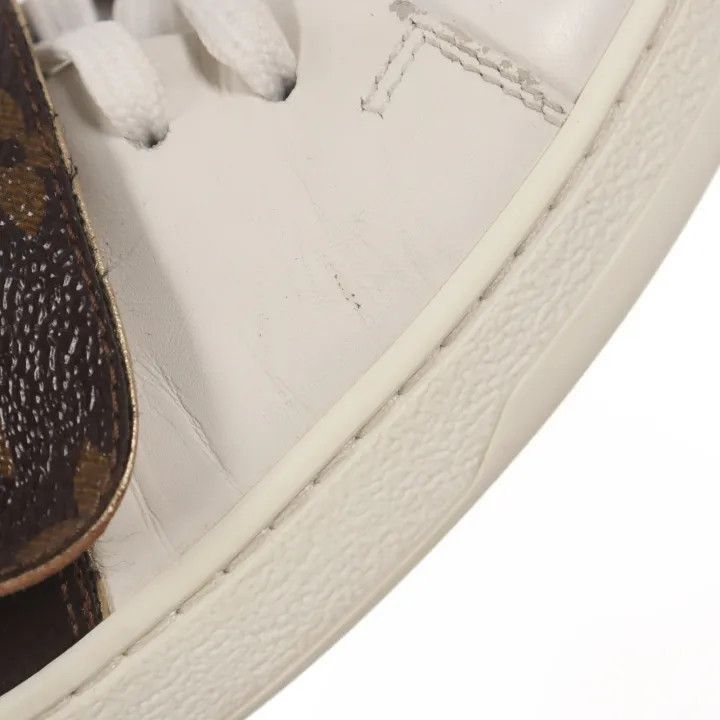 Louis Vuitton Louis Vuitton White Brown Frontrow Sneakers -2508 Size US 6 / IT 36 - 3 Thumbnail