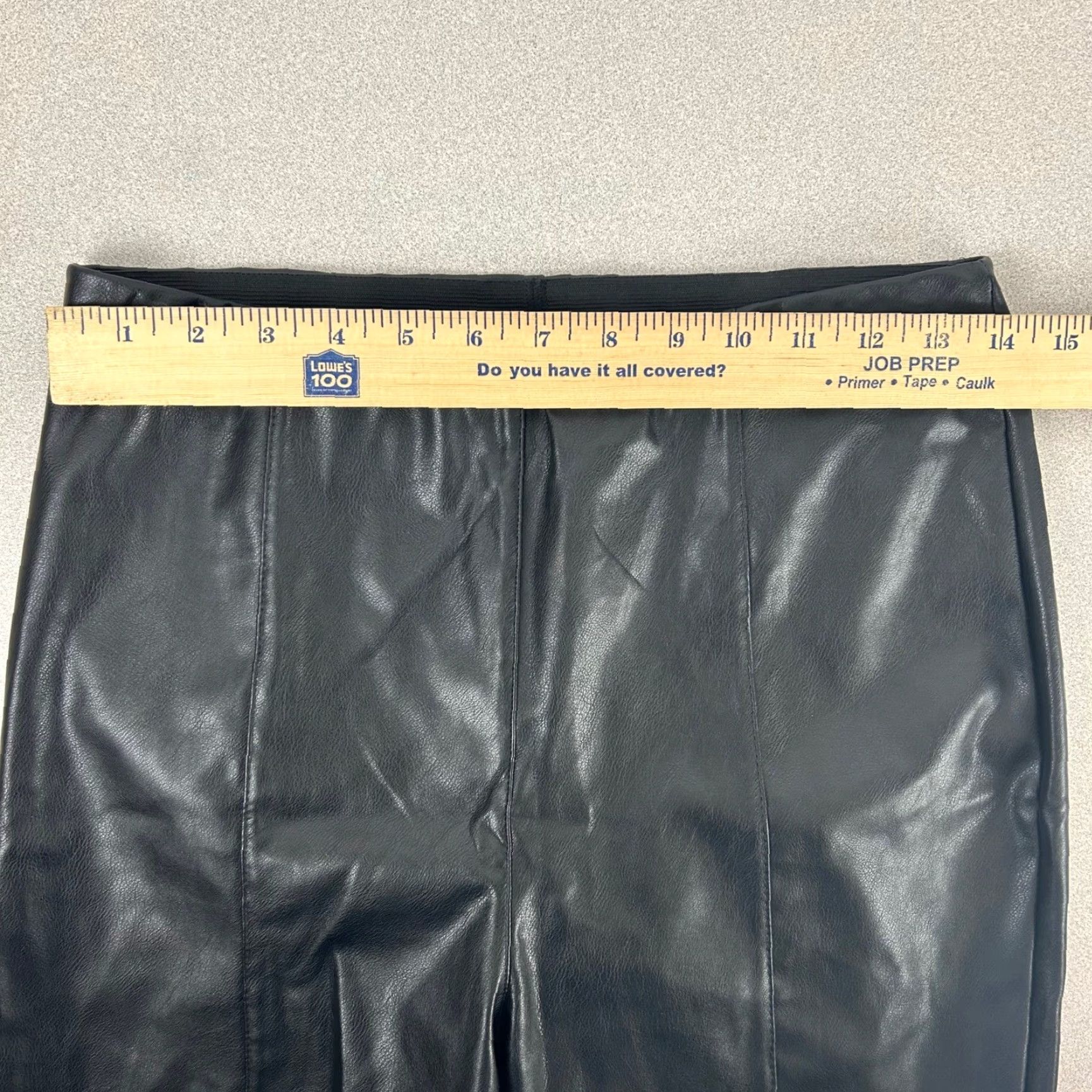 H&M H&M Faux Leather High Waisted Leggings Black Pants Women Size 10 Slimming High Rise Ankle Solid Casual Workwear Party/Cocktail Womens Size 32" / US 10 / IT 46 - 7 Thumbnail