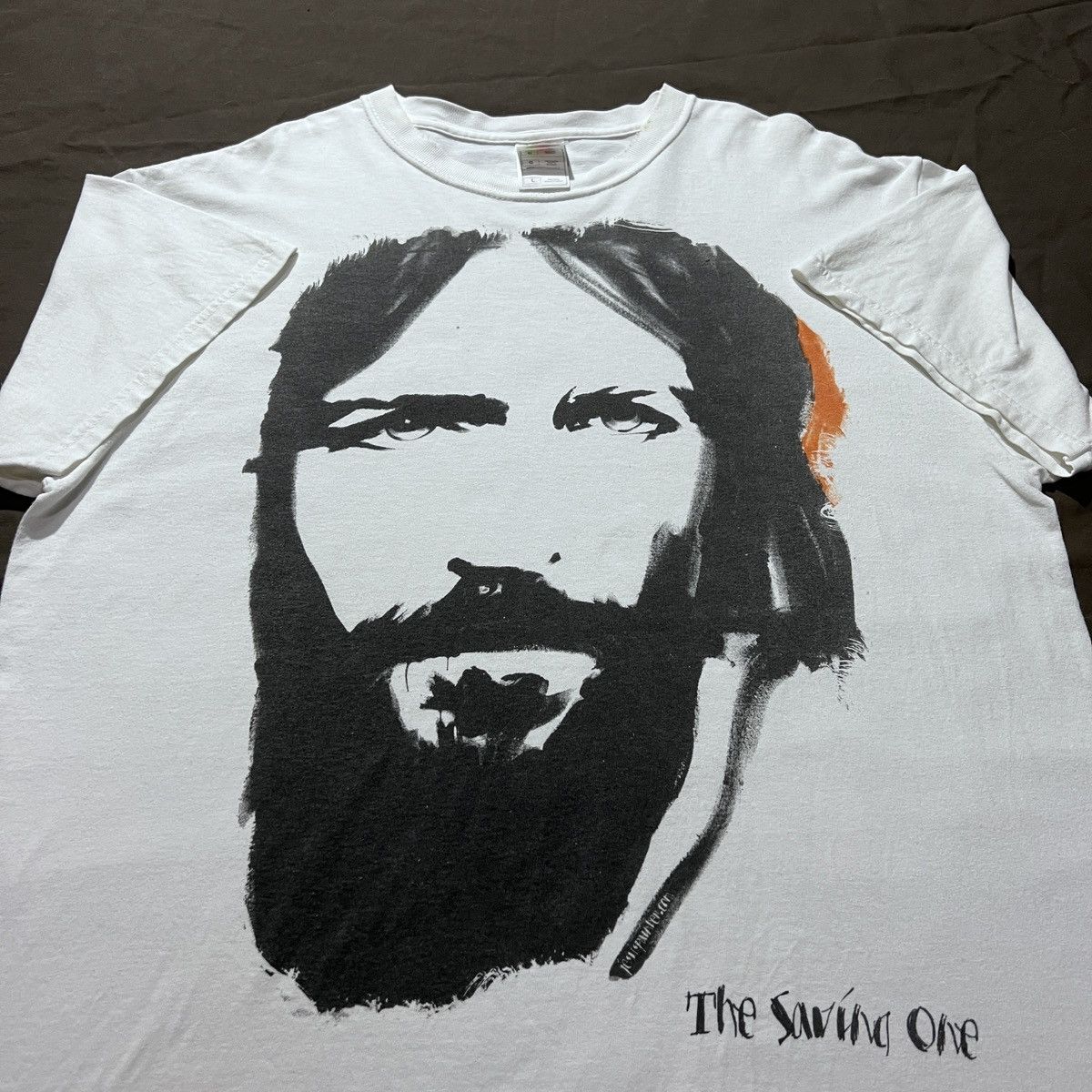 Vintage Vintage Y2K The saving one Jesus God Bible Holy Tee Bigface Size US L / EU 52-54 / 3 - 1 Thumbnail