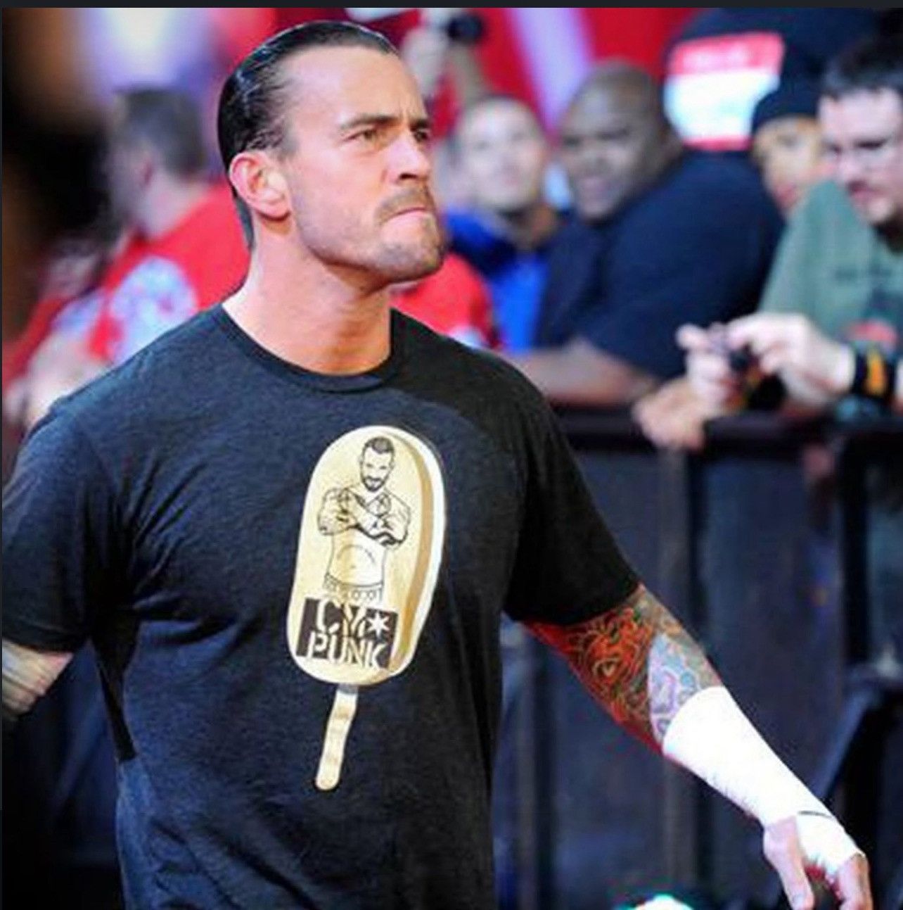 WWE VINTAGE CM PUNK ICE CREAM TEE Size US L / EU 52-54 / 3 - 1 Thumbnail
