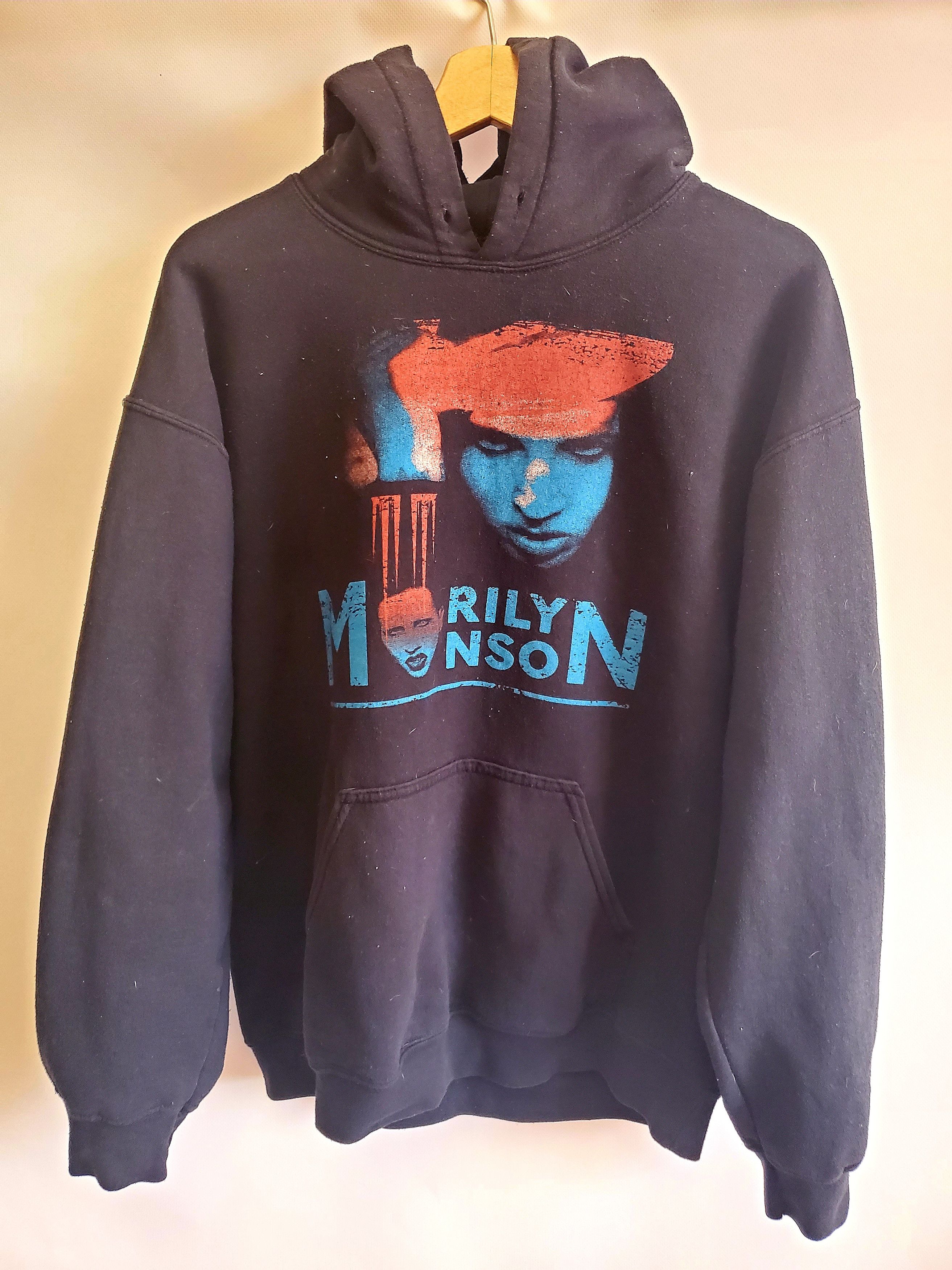 Band Tees × Marilyn Manson × Vintage RARE Hoodie Marilyn Manson - high end of low, size M Size US M / EU 48-50 / 2 - 1 Thumbnail