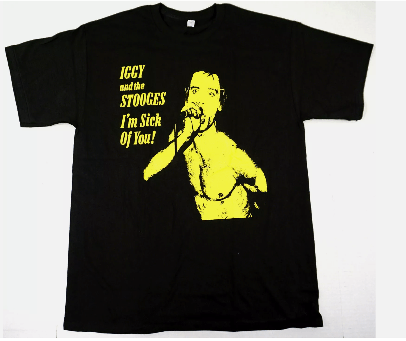 Band Tees IGGY and the STOOGES T-shirt I'M SICK OF YOU Punk Rock Tee Size US XL / EU 56 / 4 - 2 Thumbnail