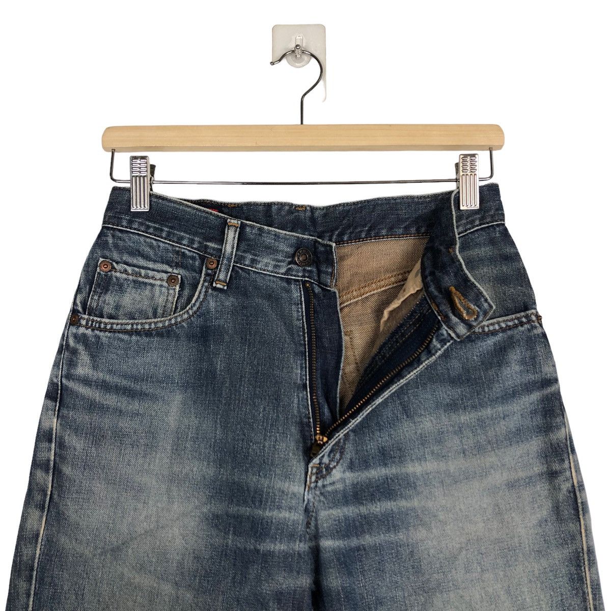 Edwin 🔥90’s BINTAGE JEANS 503 EDWIN DISTRESSED PUNK DESIGN Size US 26 / EU 42 - 11 Thumbnail