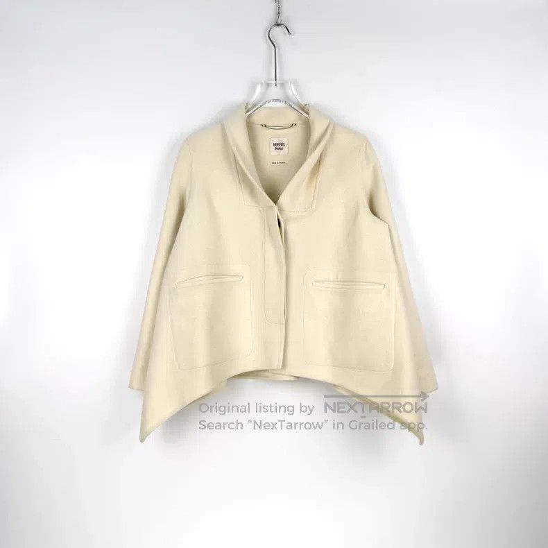 Hermes Hermes Off-White Cashmere Coat Size XS / US 0-2 / IT 36-38 - 3 Thumbnail