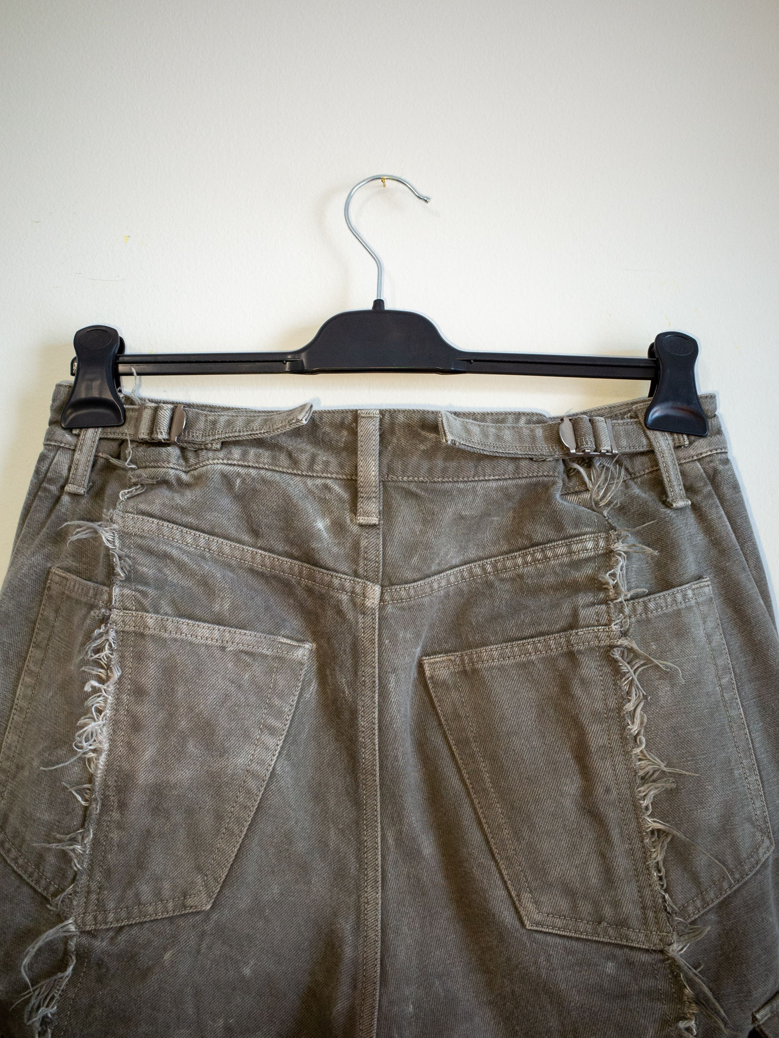 Vuja De Vuja Dé "Diviser" Inside-Out Denim Cargo Pants Size US 32 / EU 48 - 3 Thumbnail