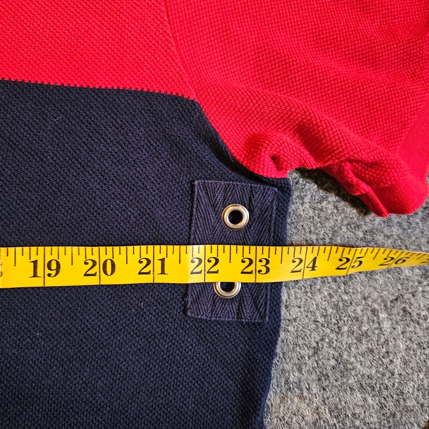 Polo Ralph Lauren VINTAGE Lauren Ralph Lauren Shirt Mens XL Red Striped Coloblocked Knit Casual Preppy Size US XL / EU 56 / 4 - 6 Thumbnail