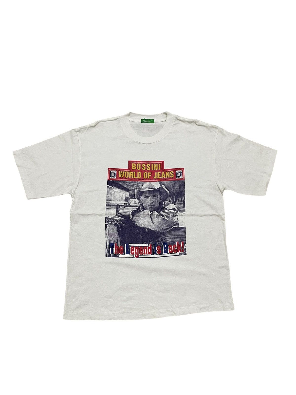 Vintage Vintage 90s Bossini World Of Jeans Photo Tees T-shirt Size US L / EU 52-54 / 3 - 1 Thumbnail