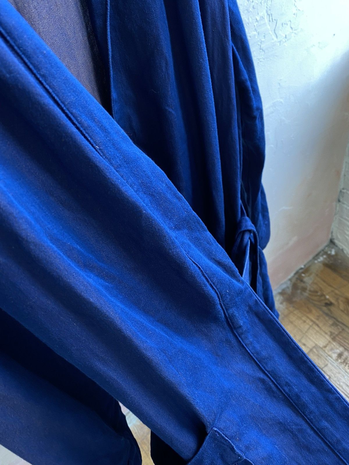 Ann Demeulemeester KIMONO DEEP INDIGO BLUE / UMBER CARDIGAN SWEATER Size US L / EU 52-54 / 3 - 4 Thumbnail