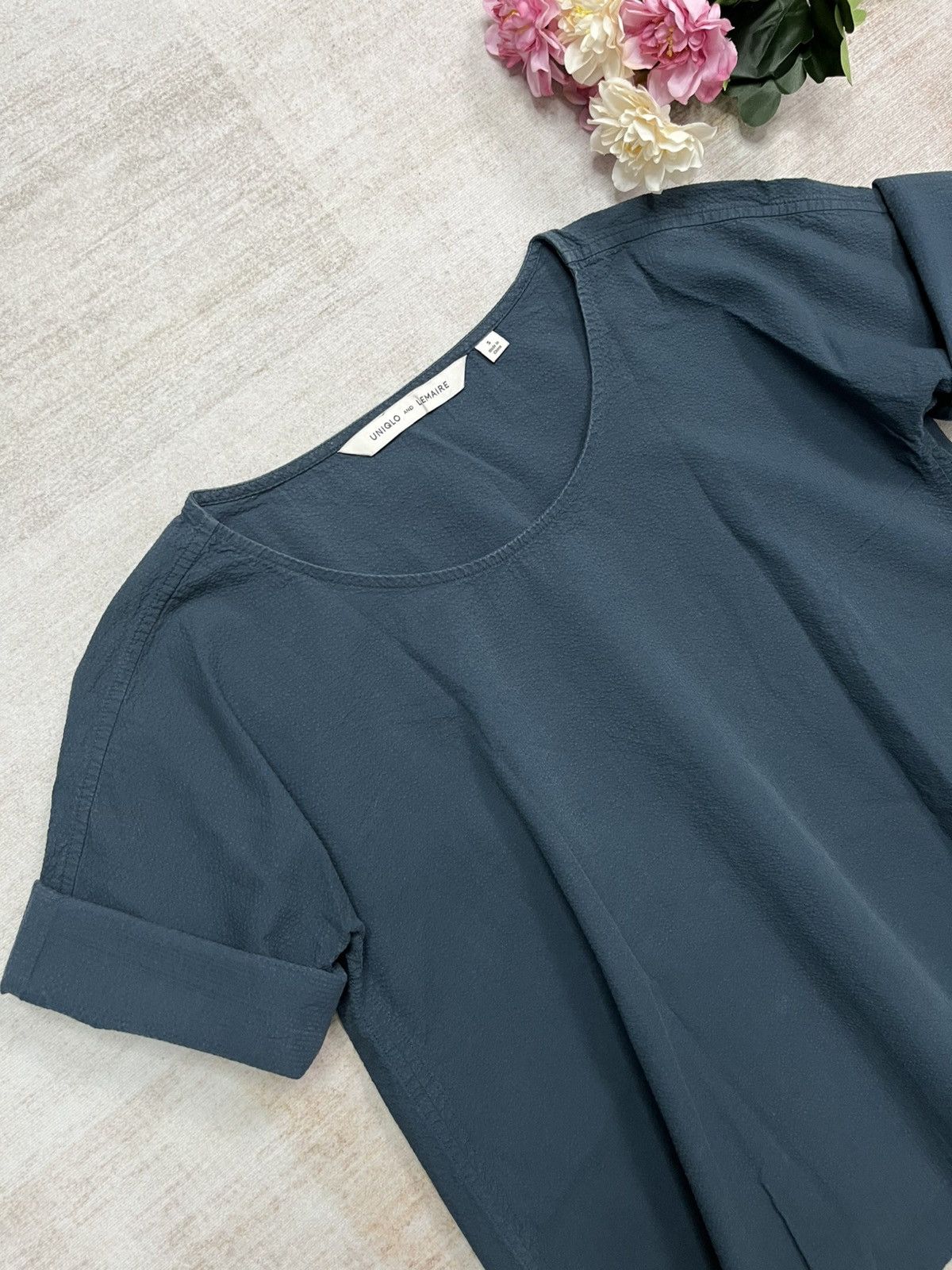 Lemaire × Uniqlo Uniqlo and Lemaire Seersucker Boxy Blouse Size M / US 6-8 / IT 42-44 - 2 Thumbnail