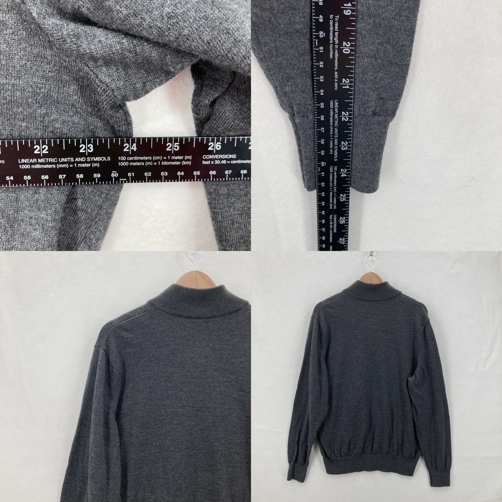 Polo Ralph Lauren Polo Ralph Lauren Sweater Mens XL Gray Merino Wool 1/4 Zip Polo Pony Golf Sweater Mens Size US XL / EU 56 / 4 - 8 Thumbnail