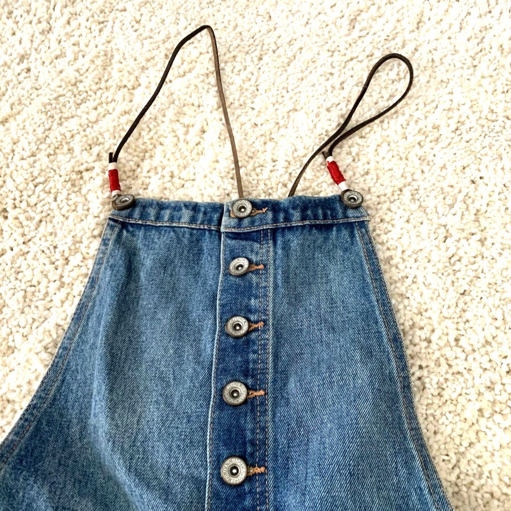 Forever 21 FOREVER 21 Denim Shortalls Size 27 Distressed Jeans Overalls Boho 90s Summer Womens Size 27" / US 4 / IT 40 - 3 Thumbnail