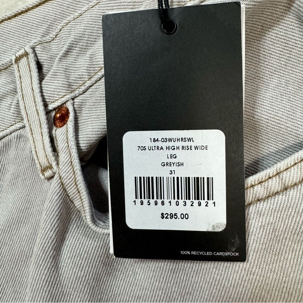 RE/DONE NWT New $295 RE/DONE 70s Ultra High Rise Wide Leg Jeans in Size 31" - 6 Thumbnail