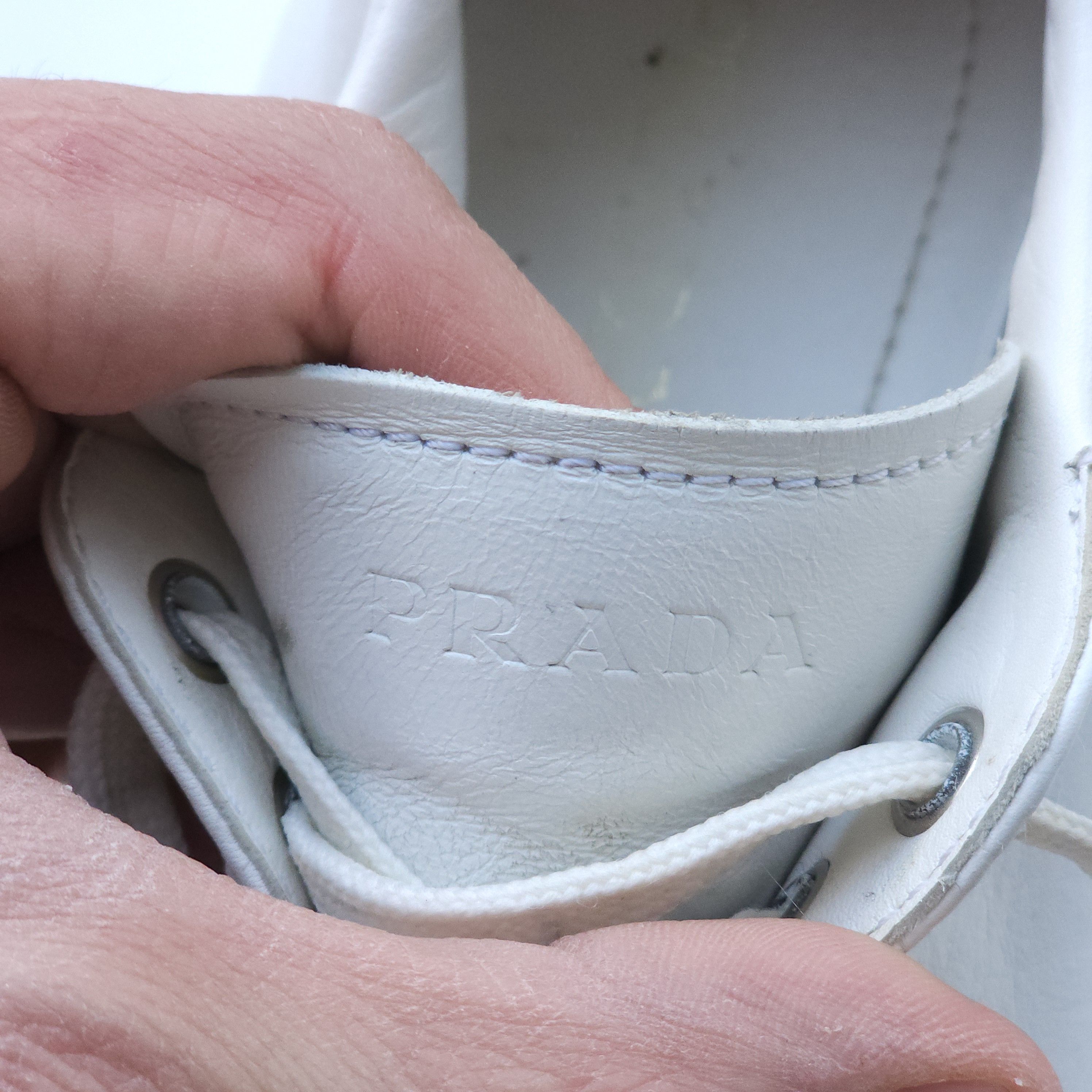 Prada Prada Leather Trainers made in Italy Womens EUR 37,5 US 7,5 Size US 7.5 / IT 37.5 - 3 Thumbnail