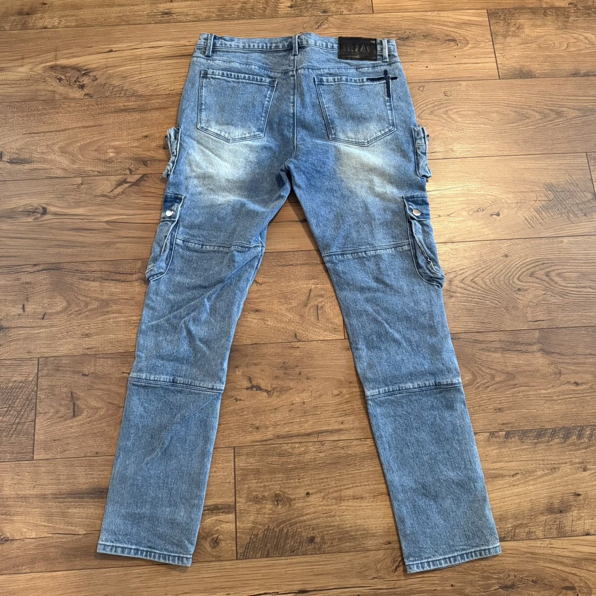 Rta RTA Slate Vintage Indigo Cargo Denim Size US 34 / EU 50 - 2 Thumbnail