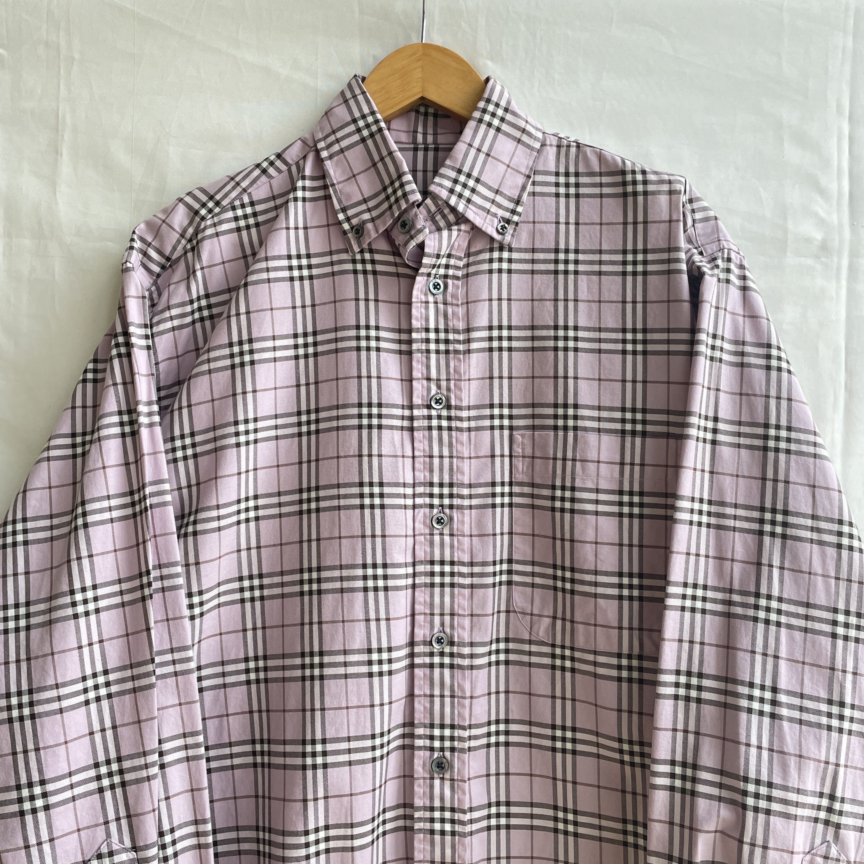 Burberry Burberry Vintage Nova Check Pink Made in USA Shirt Size US M / EU 48-50 / 2 - 3 Thumbnail