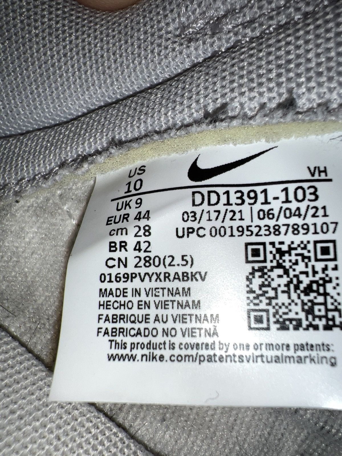 Nike Nike Dunk Low “Grey Fog” Size US 10 / EU 43 - 6 Thumbnail