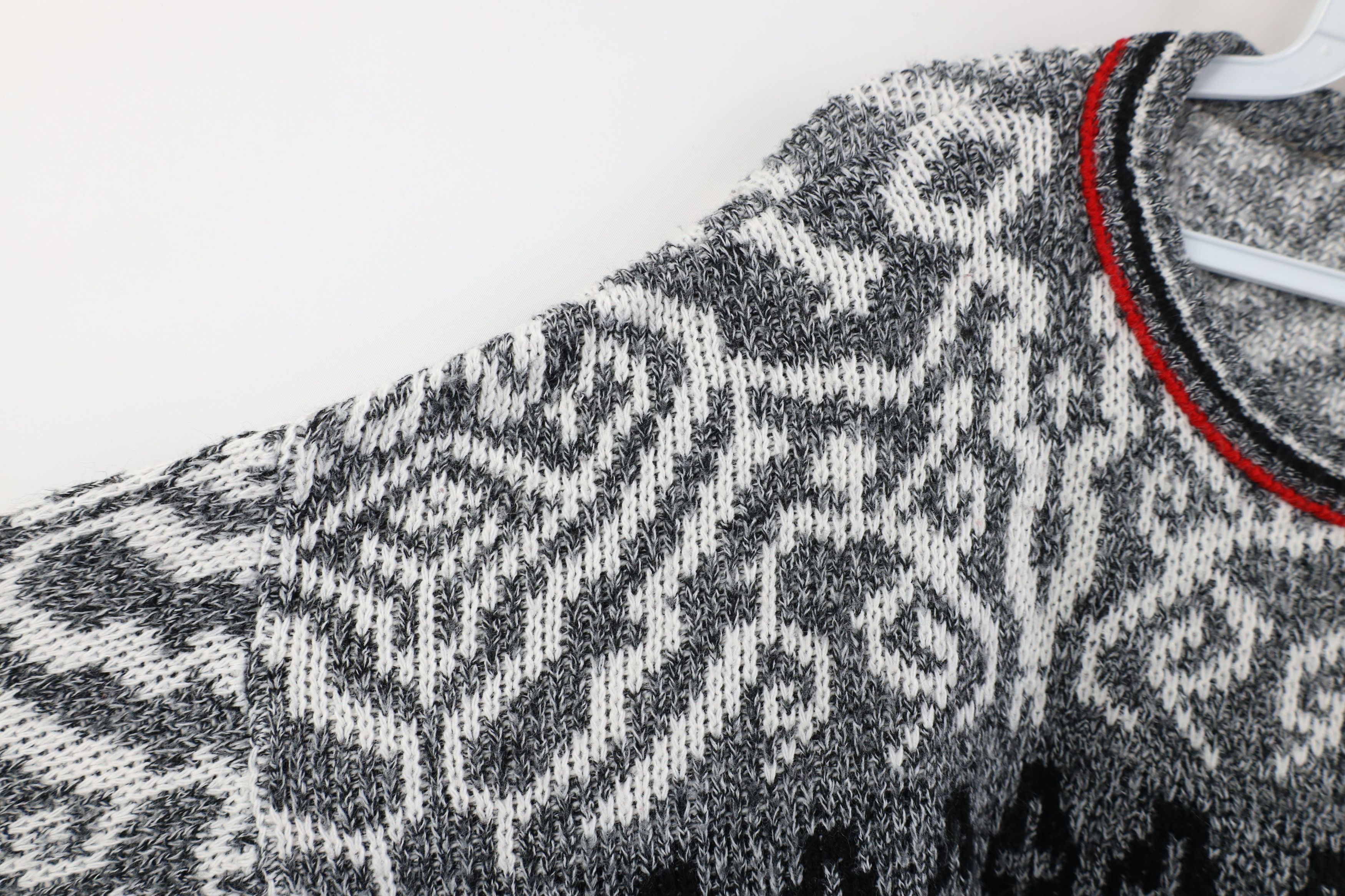 Vintage Vintage 90s Streetwear Fit Geometric Knit Crewneck Sweater Size XXL / US 16-18 / IT 52-54 - 6 Thumbnail