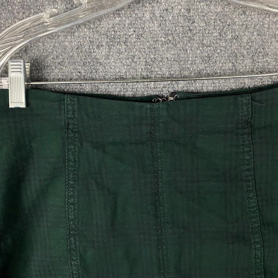 Free People Free People Skirt Women's Size 6 Green Mini Cotton Blend Size 28" / US 6 / IT 42 - 2 Thumbnail