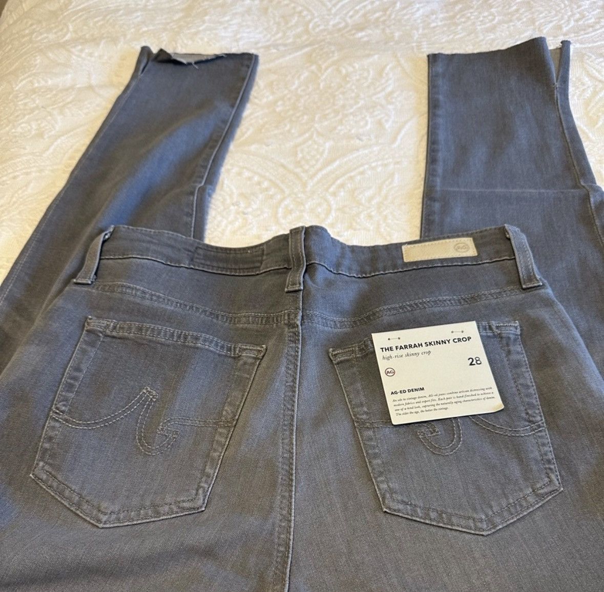 AG Adriano Goldschmied AG - ED Denim The Farrah Skinny Crop High Rise 28 Size 28" / US 6 / IT 42 - 5 Thumbnail
