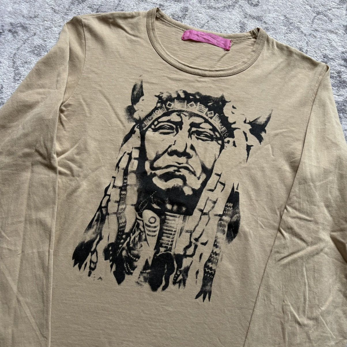 Junya Watanabe Junya Watanabe Native American Graphic Long Sleeve T-Shirt Size US S / EU 44-46 / 1 - 2 Thumbnail