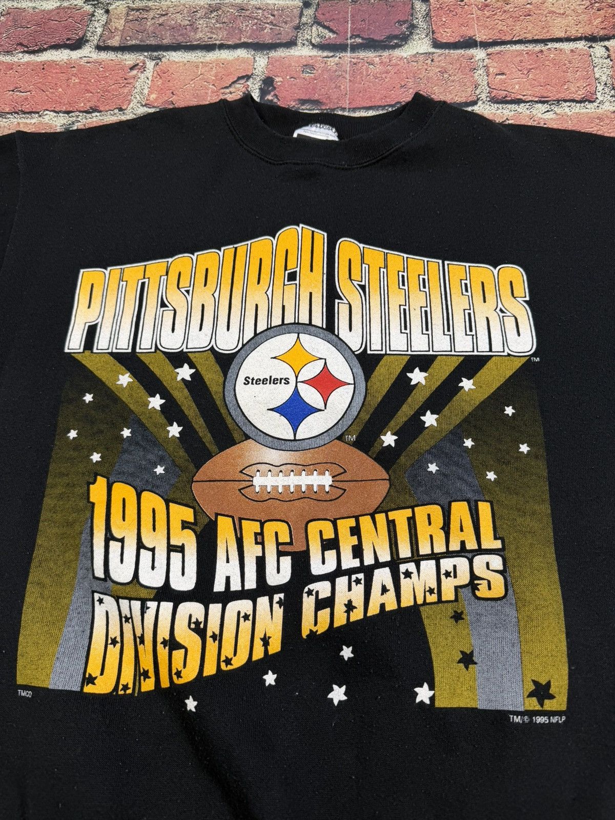 Tultex Vintage 1995 Pittsburgh Steelers Sweatshirt AFC Champs NFL Size US L / EU 52-54 / 3 - 5 Thumbnail