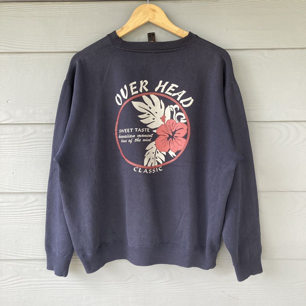 Vintage Vintage Overhead Blue Sweatshirt Size US L / EU 52-54 / 3 - 1 Thumbnail