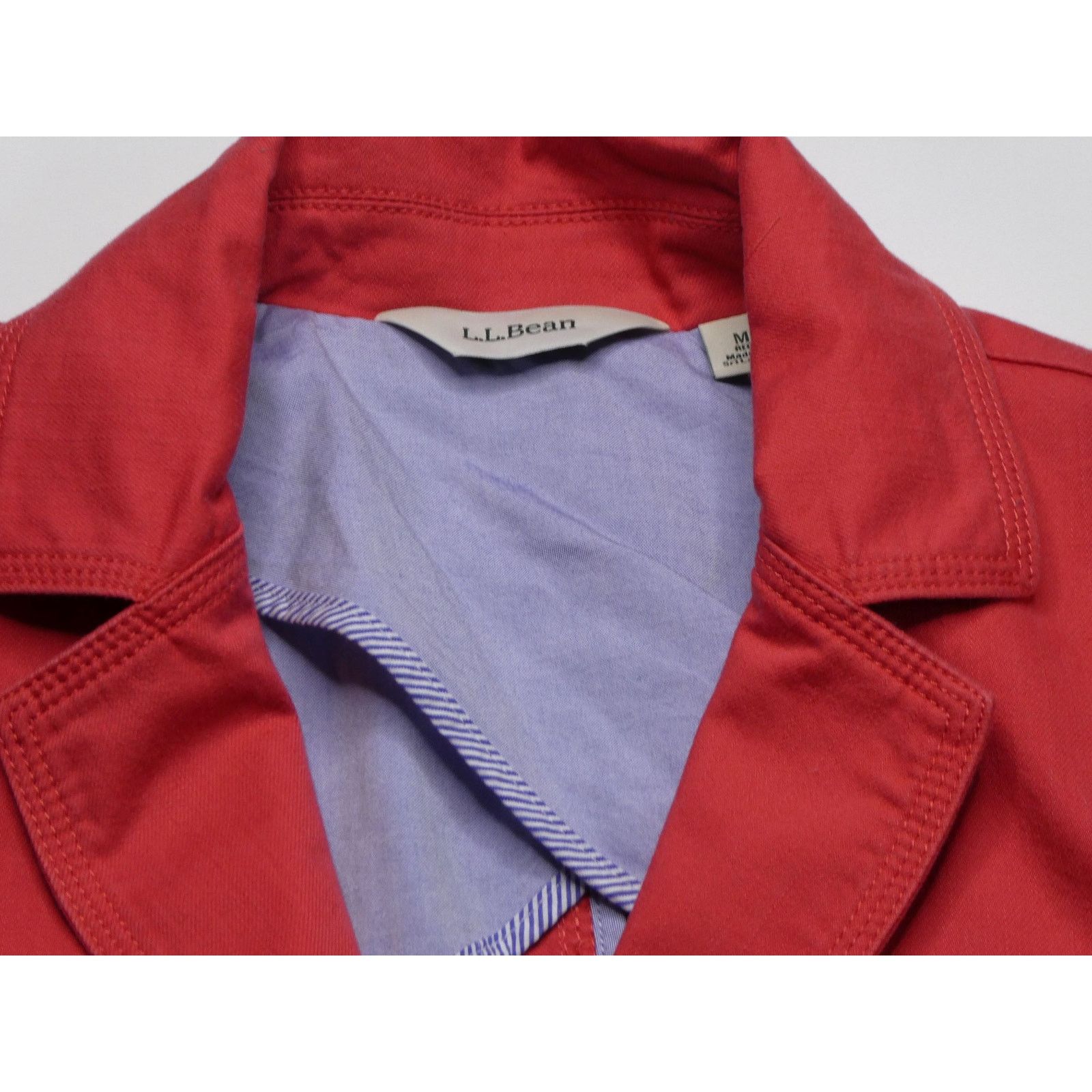 L.L. Bean LL Bean 3 Button cotton Blazer Jacket Size medium, NEW Size M / US 6-8 / IT 42-44 - 4 Thumbnail