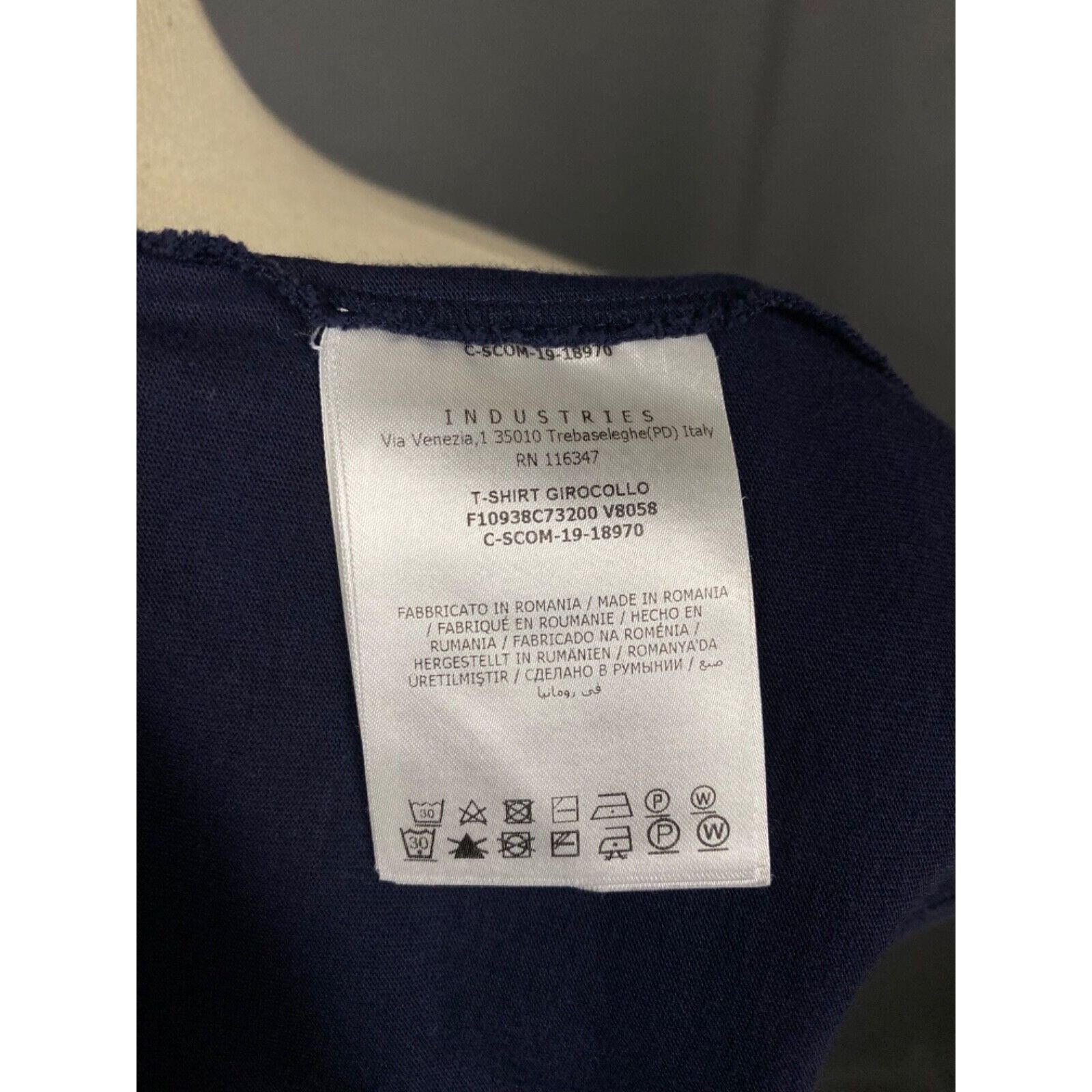 Moncler Moncler Giroccolo Small Logo Men's Blue T-Shirt Size L Size US L / EU 52-54 / 3 - 10 Thumbnail