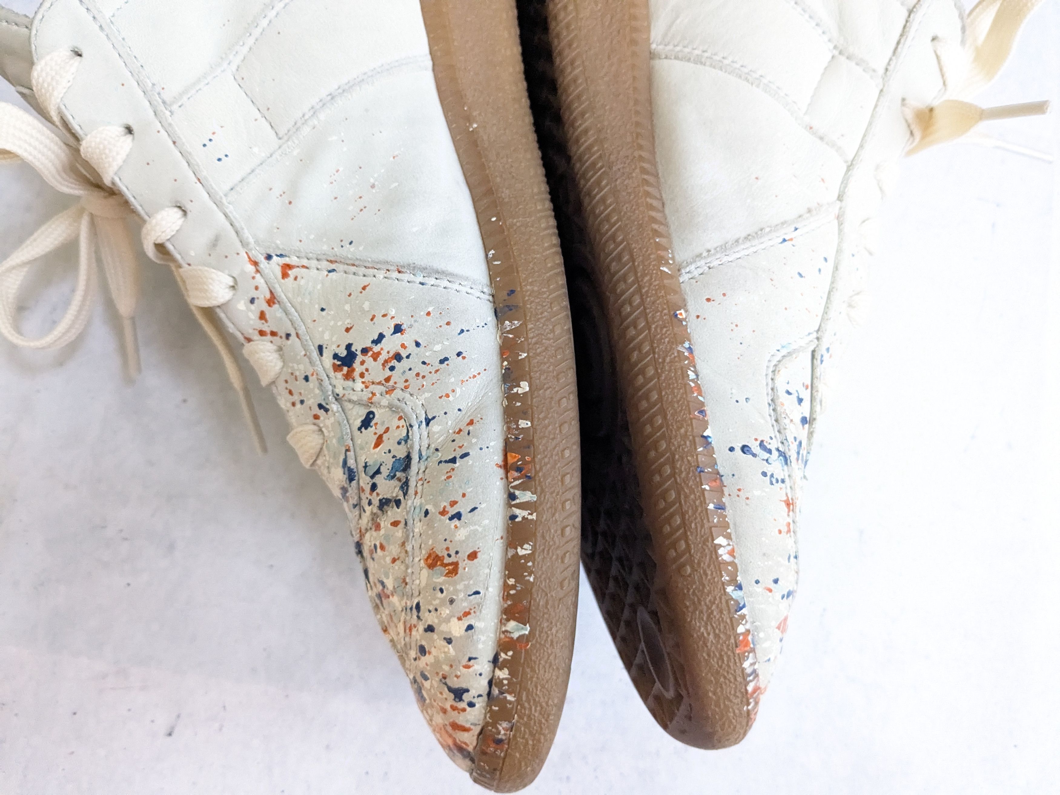 Maison Margiela Maison Margiela Replica GAT Paint Splatter 9 42 Low Tops Gum Size US 9 / EU 42 - 13 Thumbnail