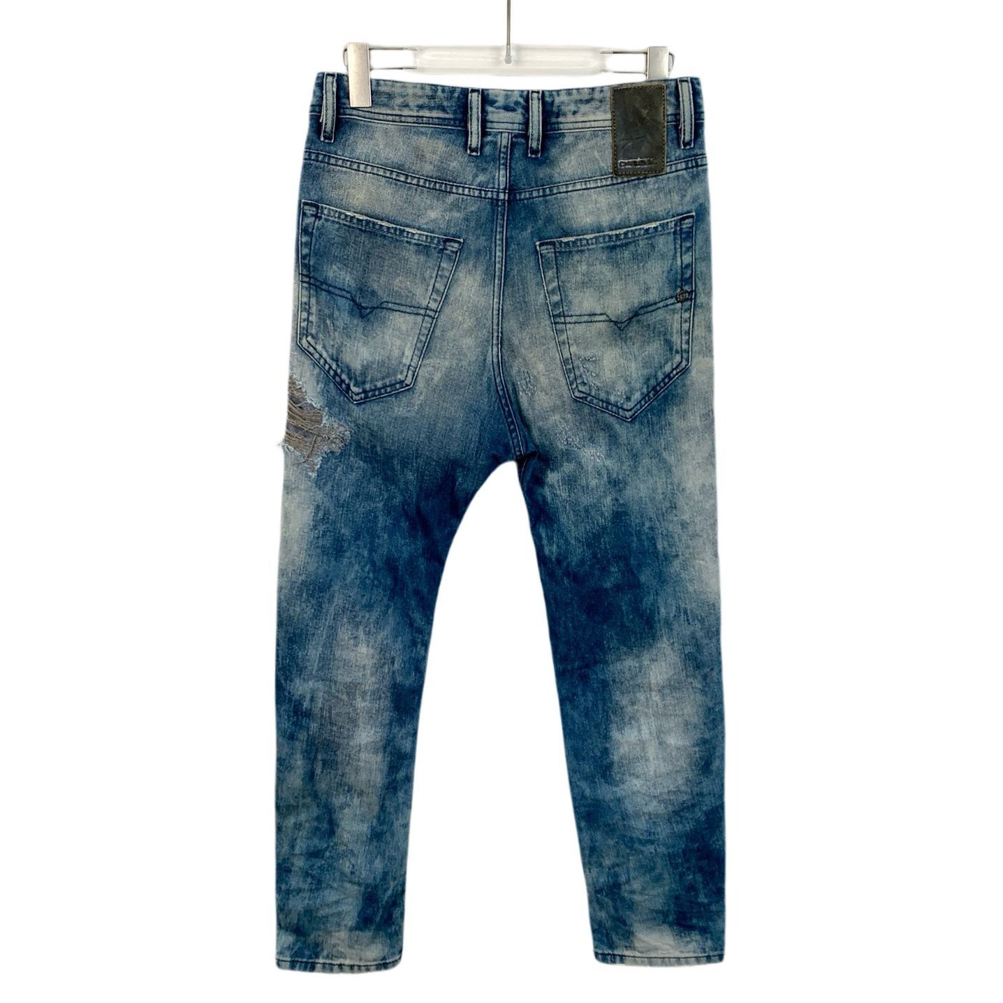 Diesel Q11589 Diesel Mens Distressed Blue Straight-Leg Jeans Size US 26 / EU 42 - 2 Thumbnail