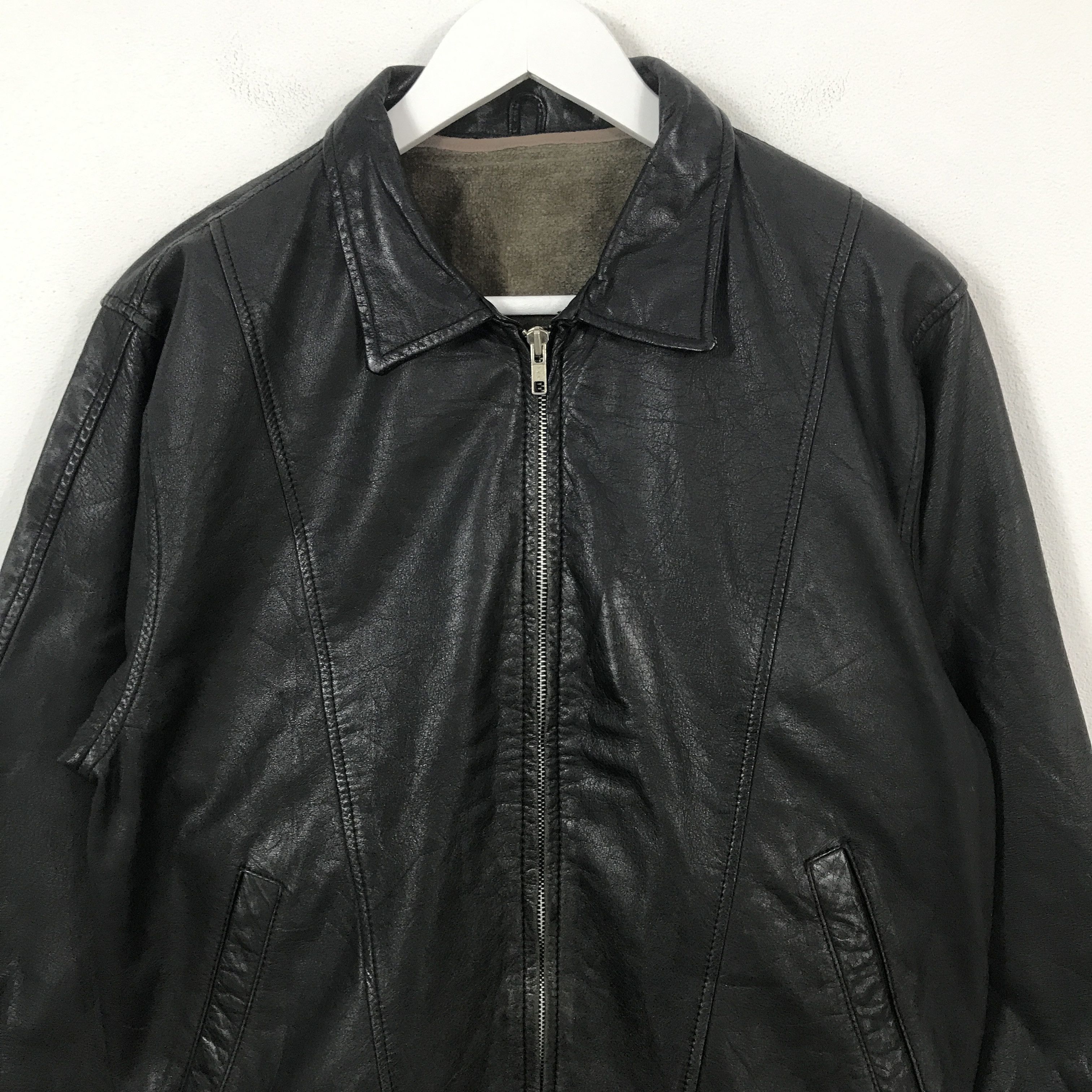 Japanese Brand Japan Bomber Jackers leather jacket K72B10 Size US M / EU 48-50 / 2 - 2 Thumbnail