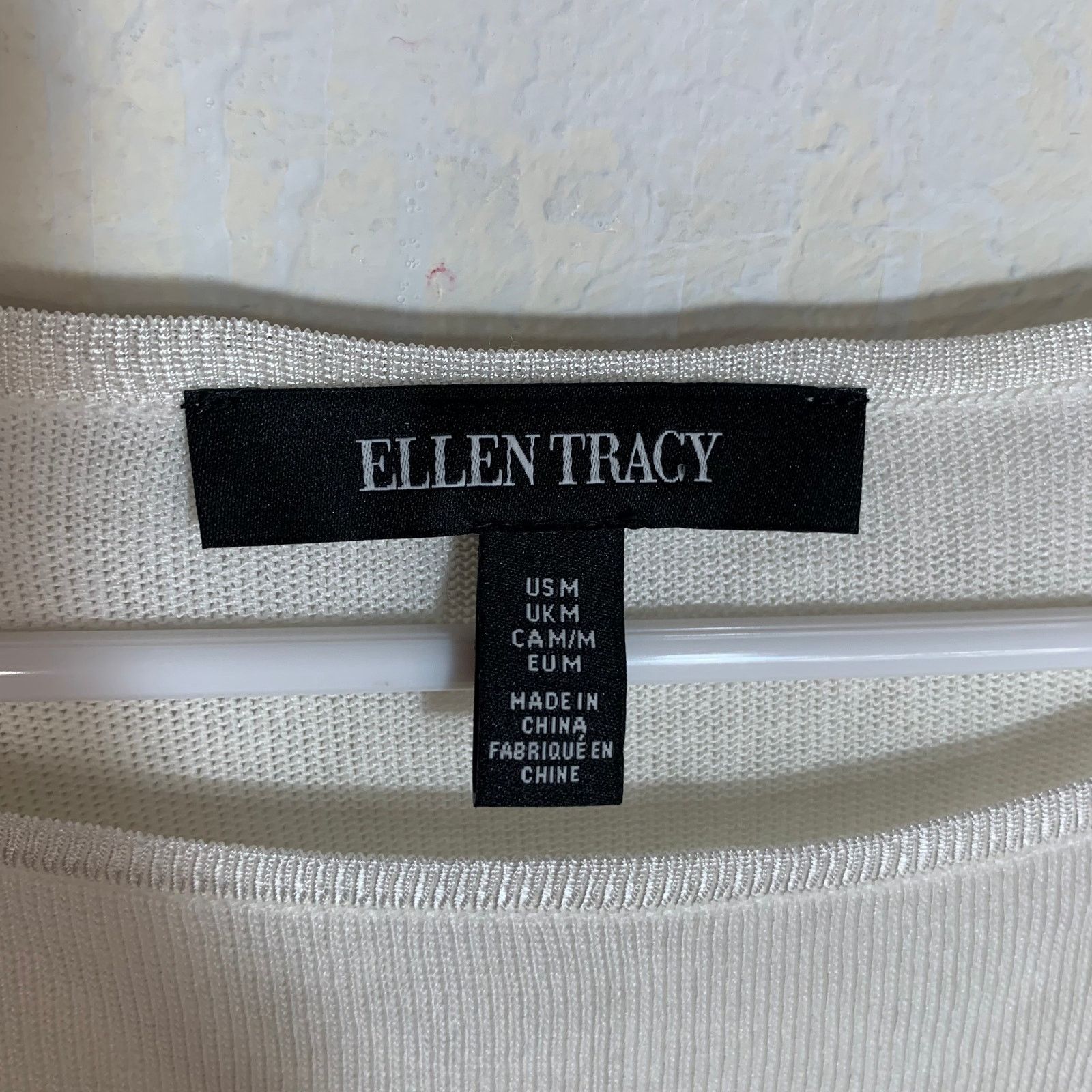 Other Ellen Tracy Women's Long Sleeve White Sweater Size M (NWT) Size M / US 6-8 / IT 42-44 - 3 Thumbnail