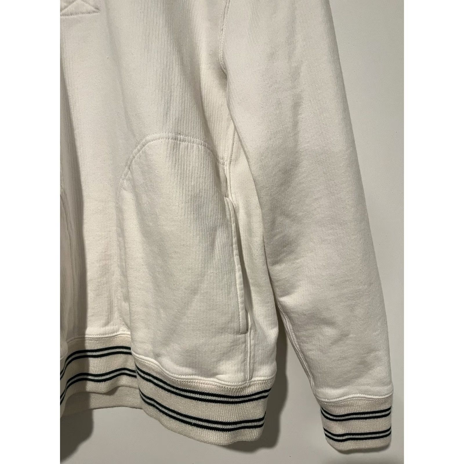 J.Crew VINTAGE J.Crew Half-zip Ribbed Terry Pullover Classic Ivory Pine Stripe M Mens Sweater Size US M / EU 48-50 / 2 - 5 Thumbnail