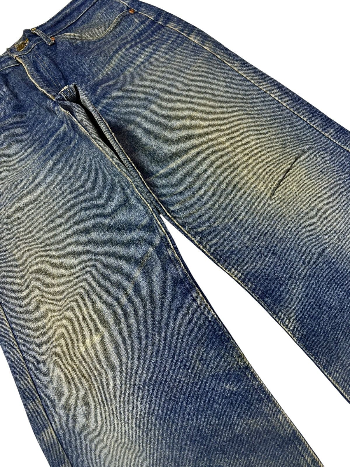 Lee Vtg Lee Japan Mud Washed Distressed Jeans Size US 30 / EU 46 - 4 Thumbnail