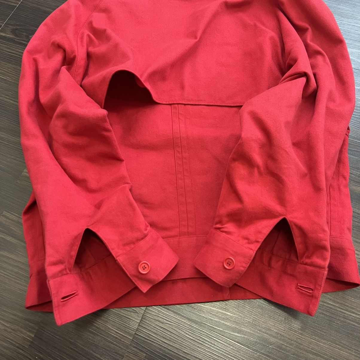 Issey Miyake 🔥 Vintage 70's RED Issey Miyake Raglen Sleeve bomber jacket Size S / US 4 / IT 40 - 14 Thumbnail