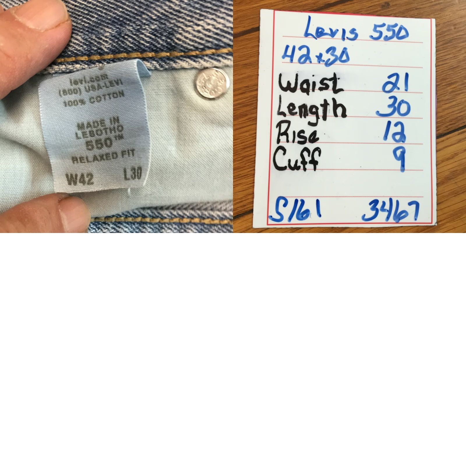 Levi's Levi's 550 Relaxed Fit Straight Leg Blue Denim Jeans 42X30 Mens Size US 42 / EU 58 - 8 Thumbnail