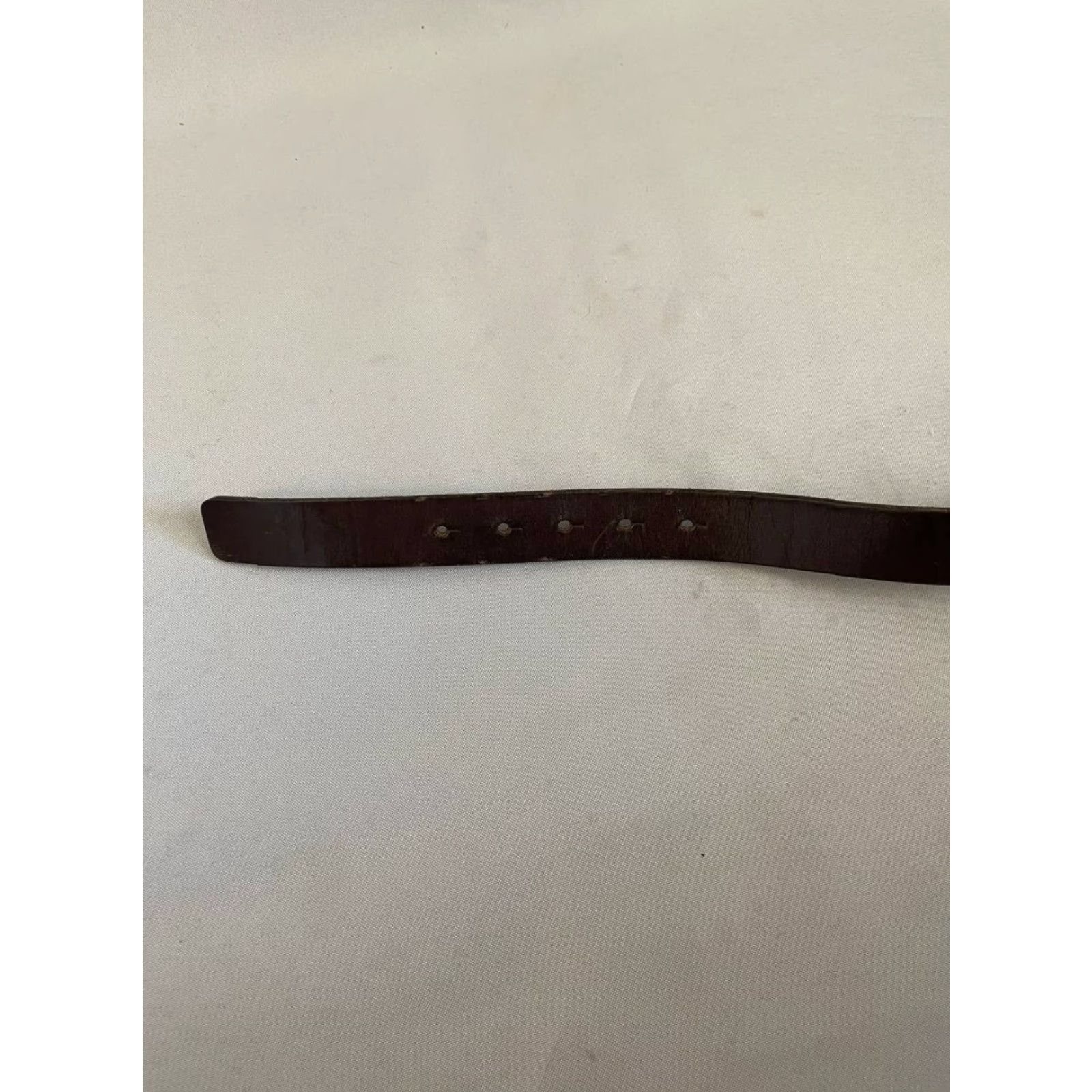Vintage Bikkembergs Belt Mens Casual Logo Brown Cow skin Buckle Adjustable - One Size, Brass Hardware, Classic Modern Work Belt Size ONE SIZE - 7 Thumbnail