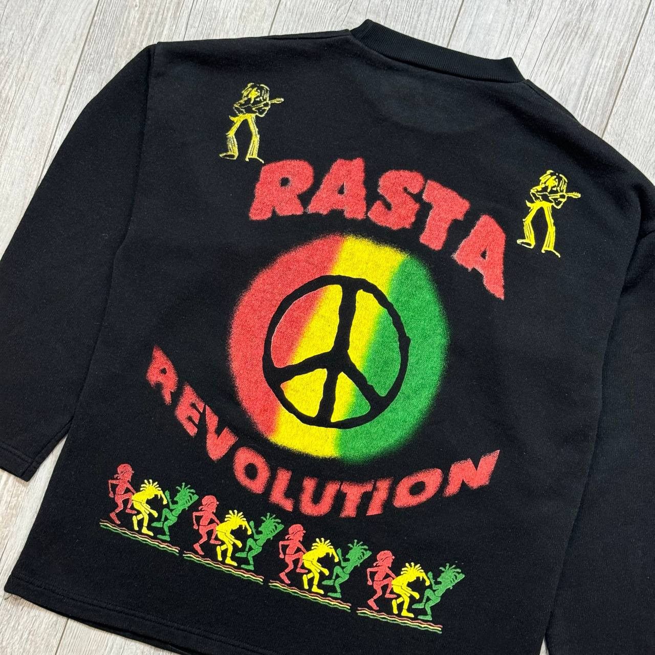 Bob Marley × Vintage Vintage 90s Bob Marley Rasta Revolution Long Sleeve Size US L / EU 52-54 / 3 - 4 Thumbnail