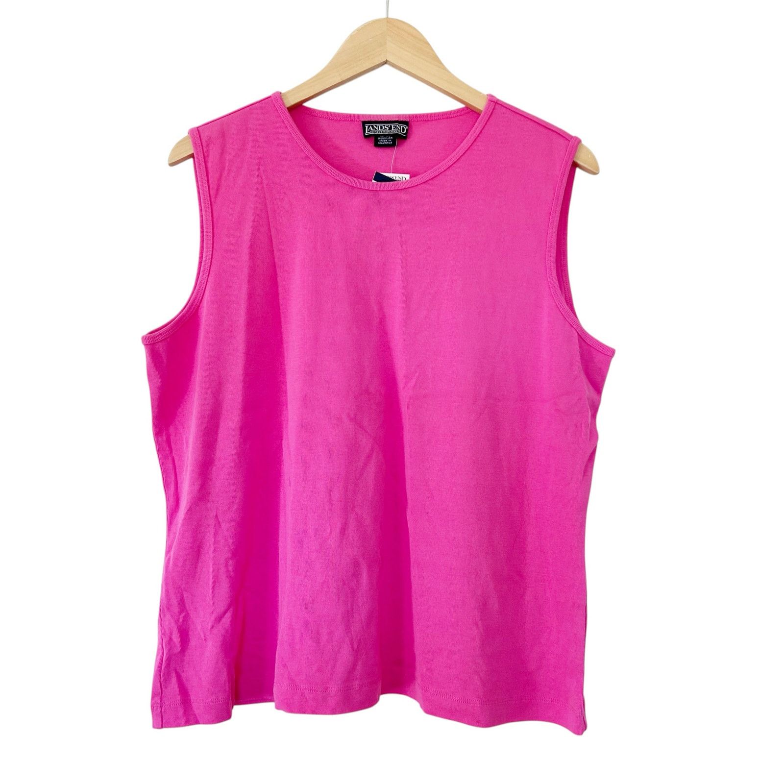 Lands' End Lands End Pink Cotton Tank Top Sz XL Size XL / US 12-14 / IT 48-50 - 1 Thumbnail