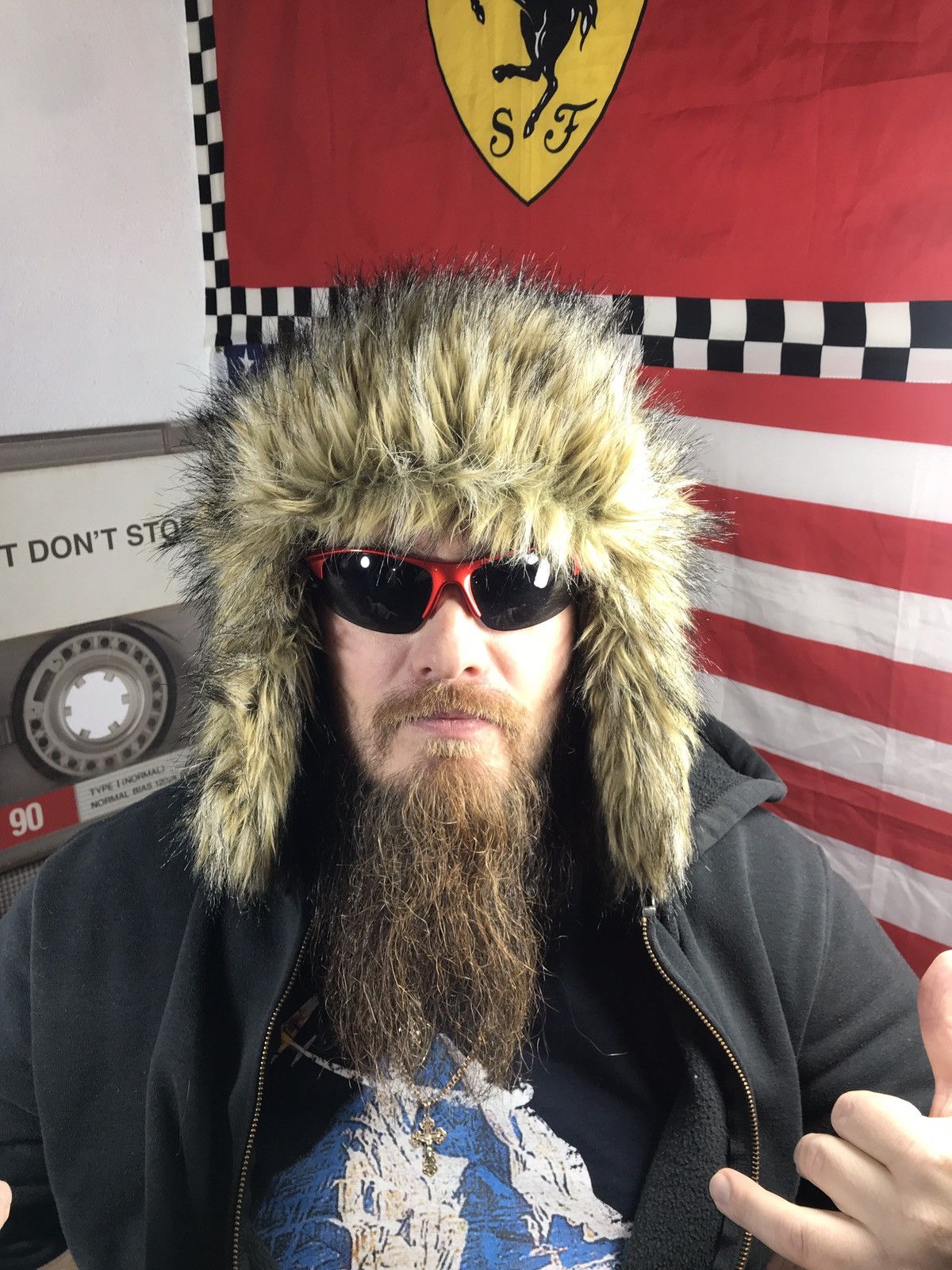 Hysteric Glamour × Japanese Brand Vintage Fuzzy Mohair Ushanka Hat Avant Garde Size ONE SIZE - 1 Thumbnail