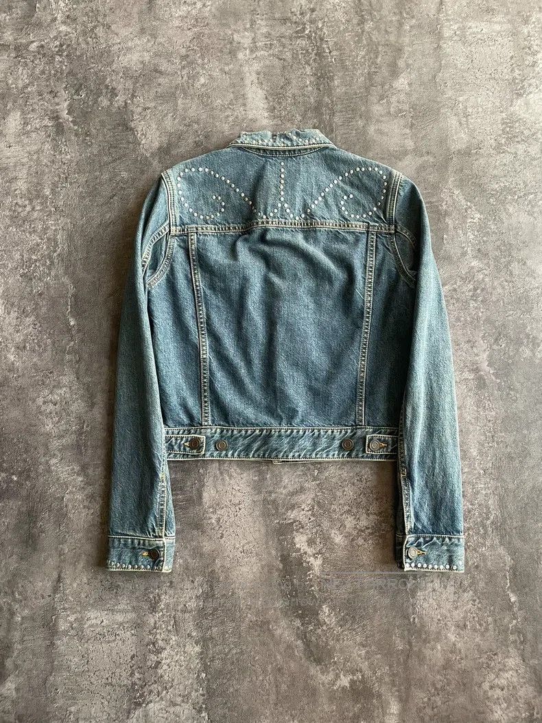 Saint Laurent Paris Saint Laurent Paris Crystal Note Print Denim Jacket Size US M / EU 48-50 / 2 - 2 Thumbnail