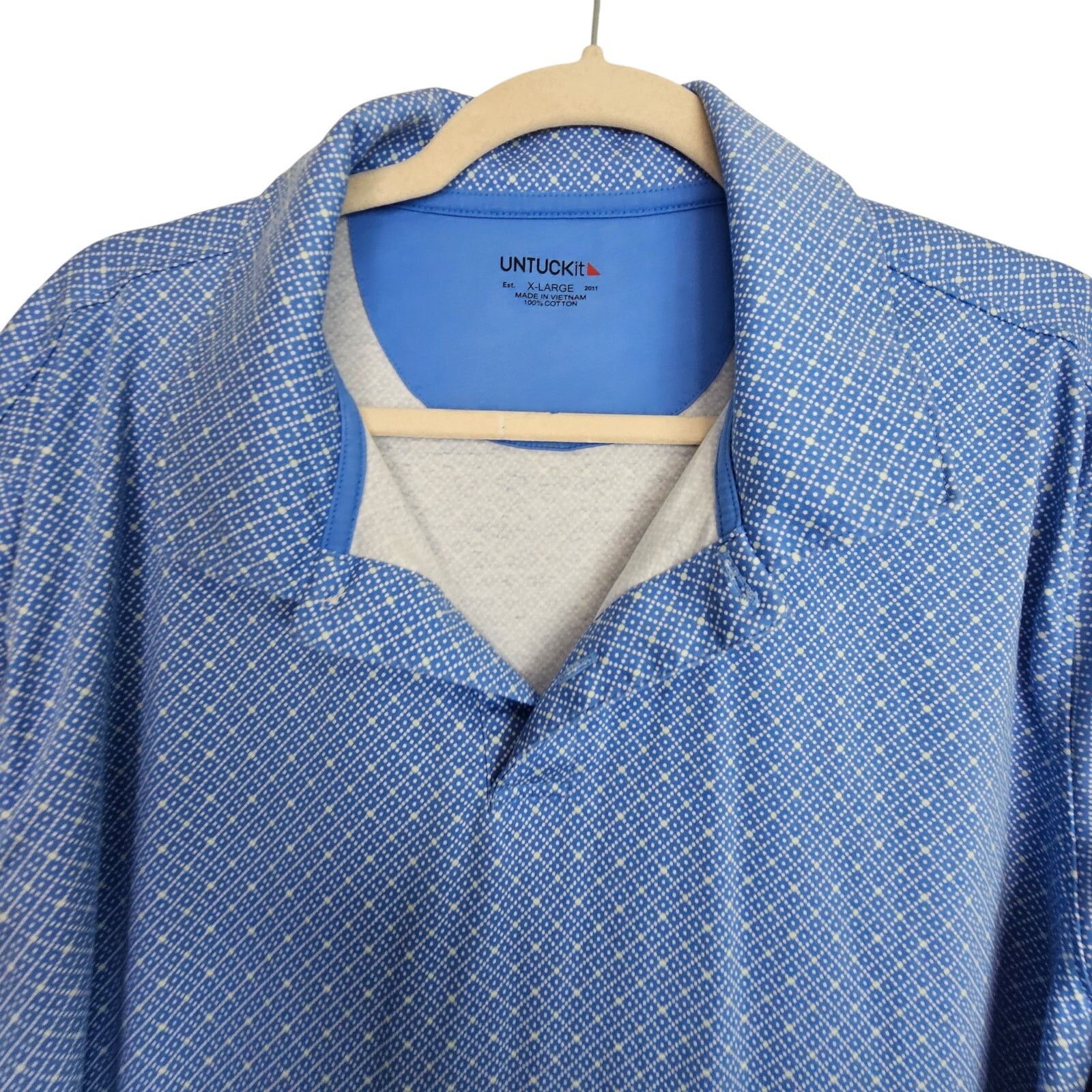 UNTUCKit Untuckit Geometric Print Polo Shirt XL Minimalist Business Size US XL / EU 56 / 4 - 2 Thumbnail