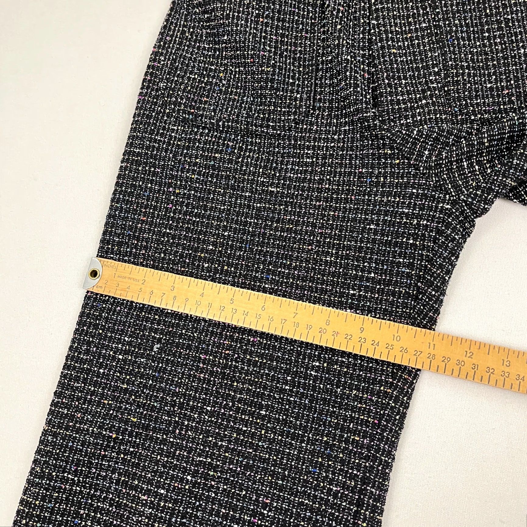 Anthropologie Maeve The Colette Pants Cropped Wide-Leg Tweed Black 27 Anthropologie Dress Pants? Size 27" / US 4 / IT 40 - 5 Thumbnail