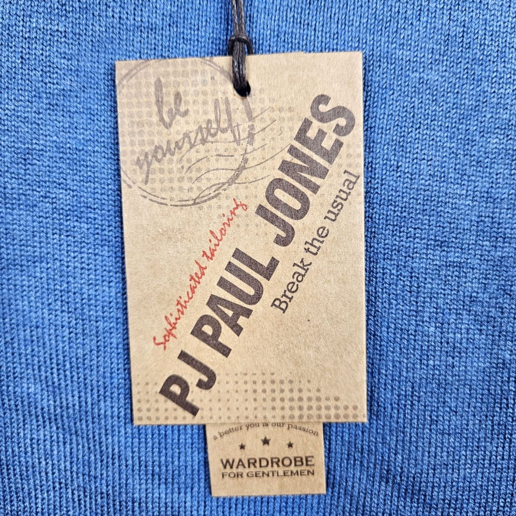 Vintage PAUL JONES Men Blue Crew Neck Pullover Cardigan Size M New Sweater Regular Knit Long Sleeve Casual Vintage: No Size US M / EU 48-50 / 2 - 7 Thumbnail