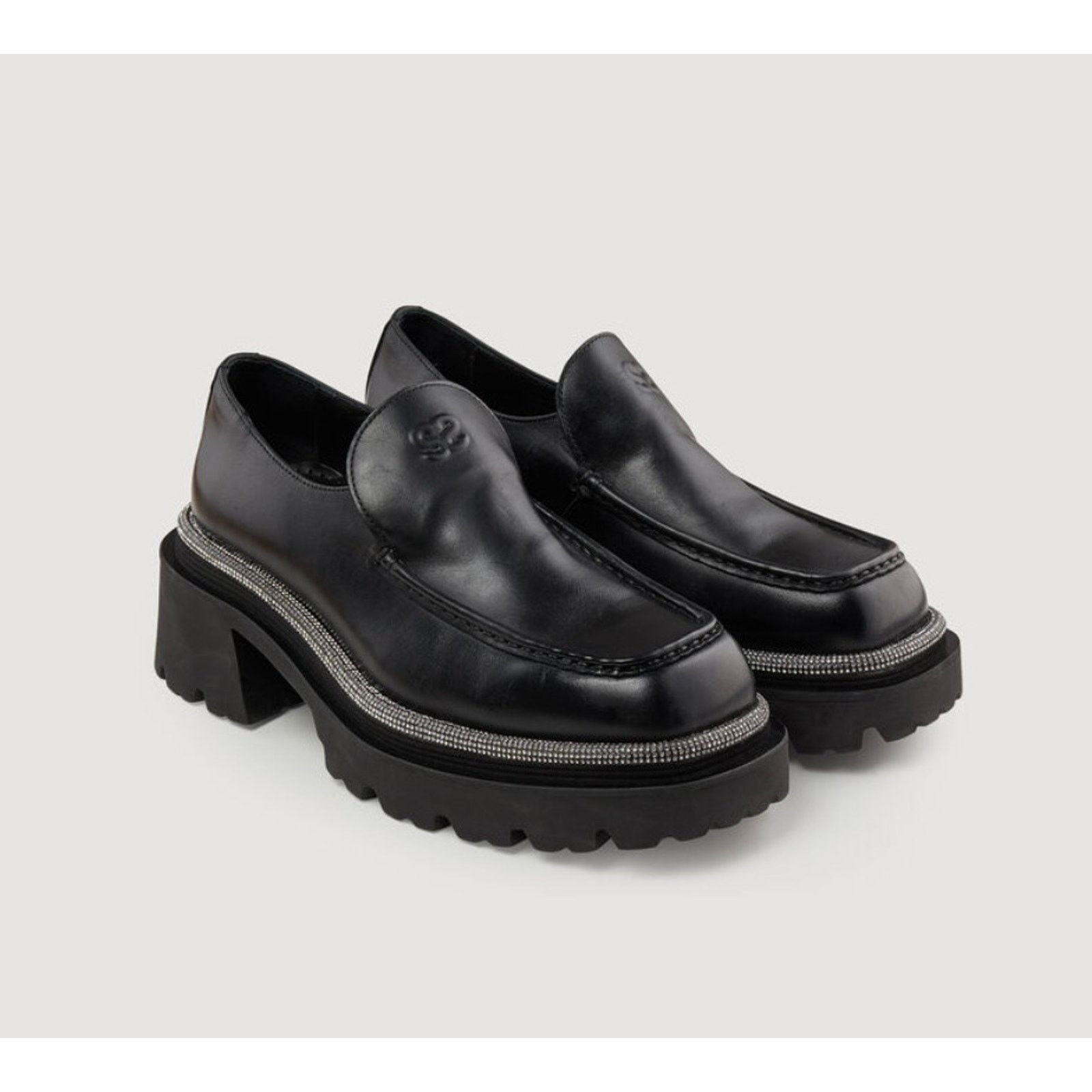 Sandro NEW Sandro Leather Loafers with Thick Notched Soles size 40 Size US 9.5 / IT 39.5 - 1 Thumbnail