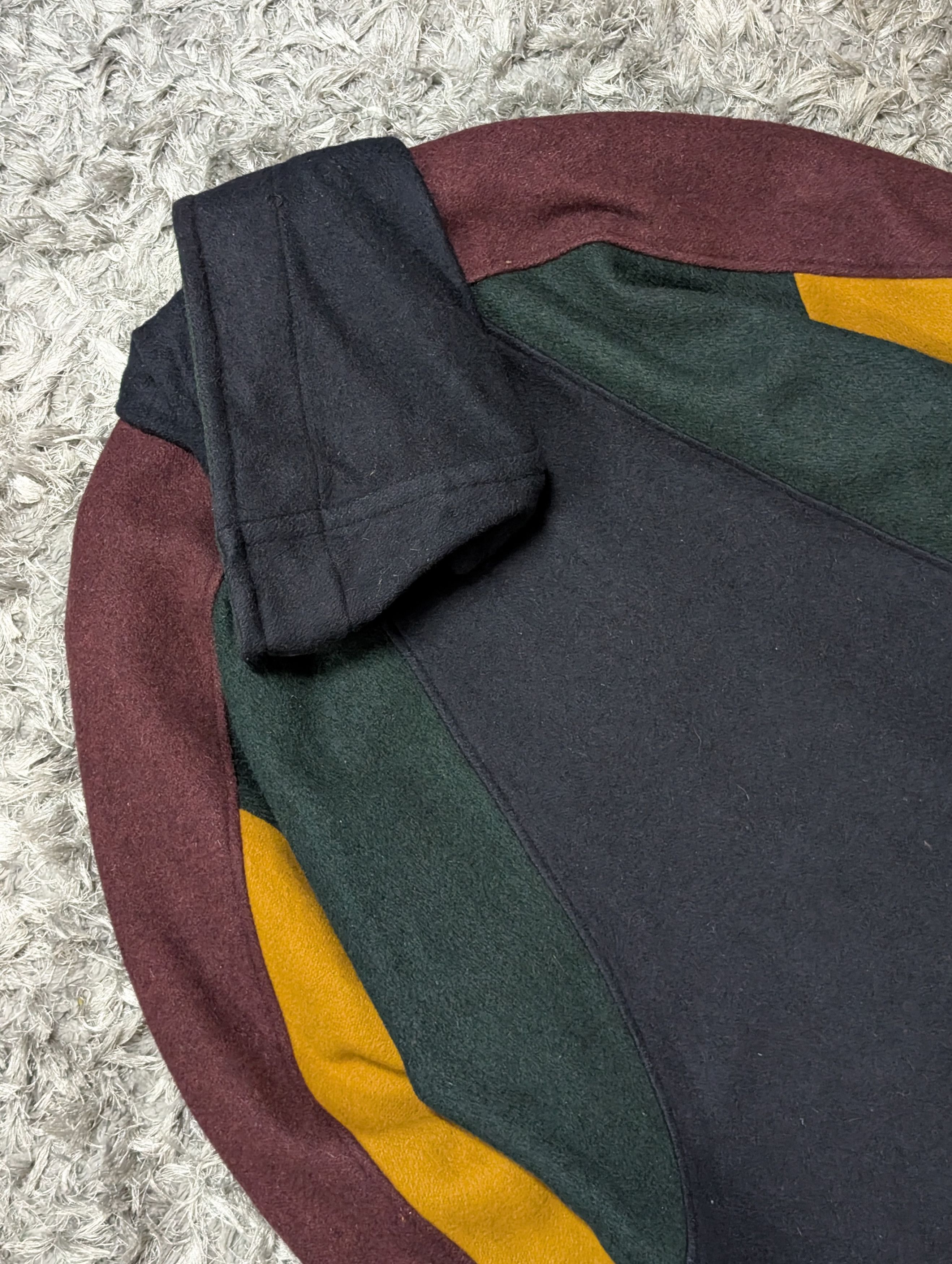 Other Vintage 80 Braetan Classic Wool Coat Long Colourblock Jacket Size US M / EU 48-50 / 2 - 6 Thumbnail