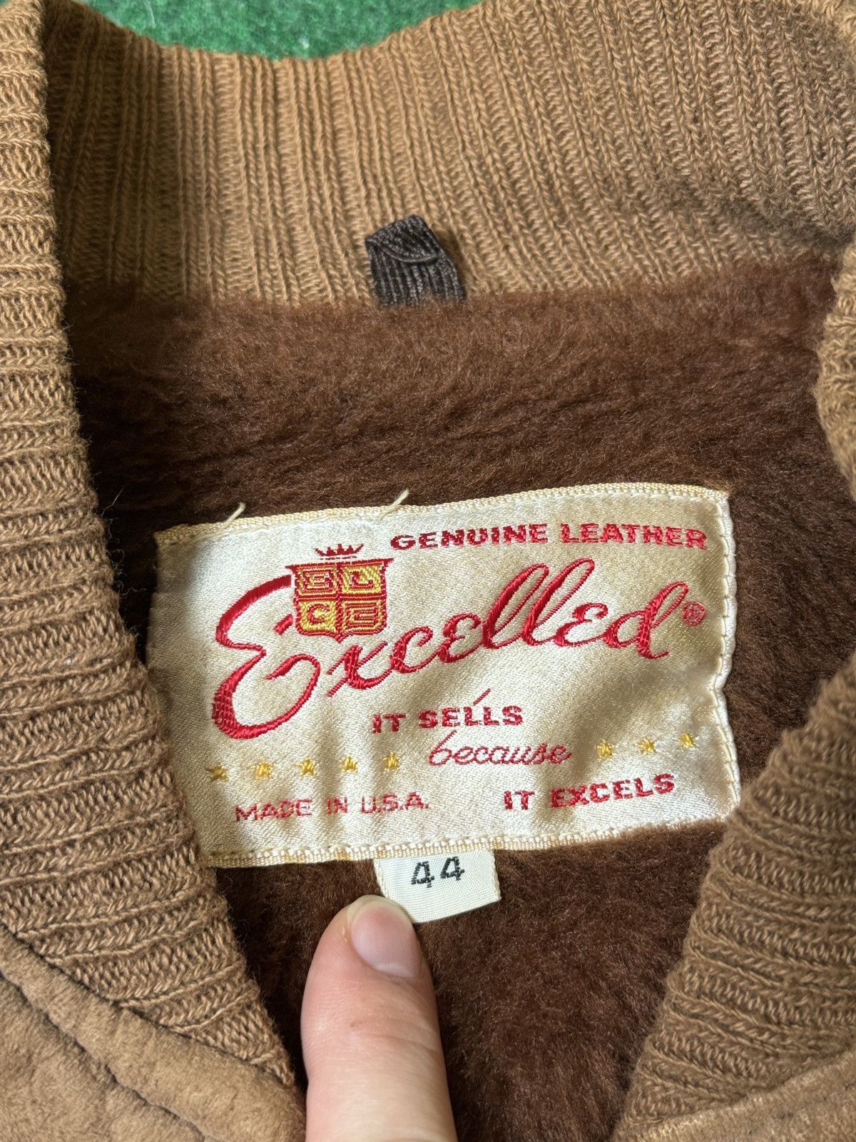Excelled × Vintage Vintage 70s Excelled Suede Leather Brown Full Zip Jacket Size US XL / EU 56 / 4 - 2 Thumbnail