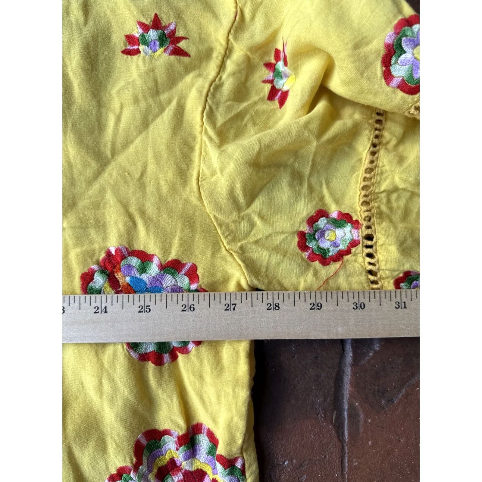 Vintage ALL THINGS MOCHI VALENTINA DRESS BOHO COTTAGECORE PRAIRIE YELLOW Dress XL Women Size XL / US 12-14 / IT 48-50 - 6 Thumbnail
