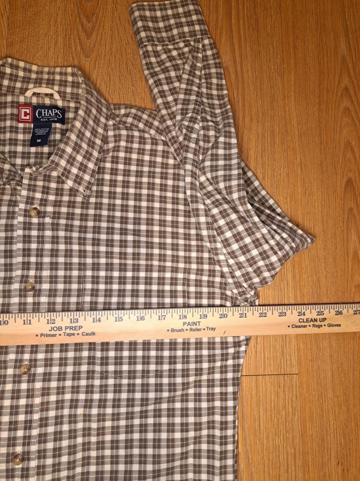 Chaps Chaps Dress Shirt Mens Medium Plaid Brown Multicolor Cotton Size US M / EU 48-50 / 2 - 5 Thumbnail